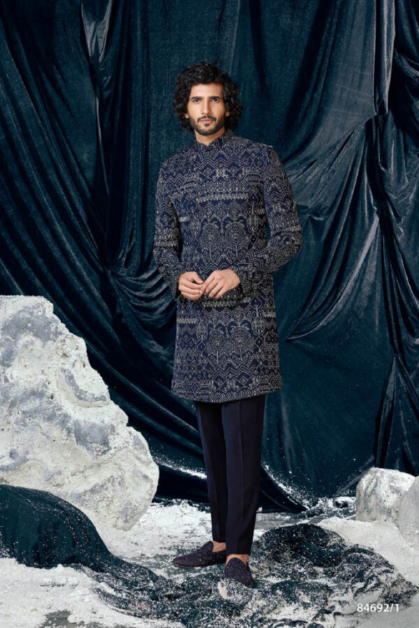 Blue achkan