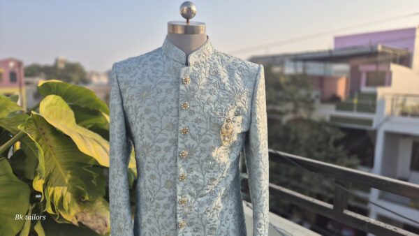 Pastel blue sherwani - Image 2