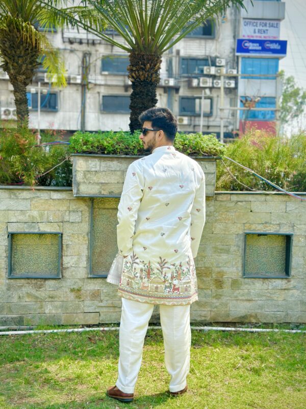 White multi color kurta