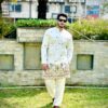 White multi color kurta