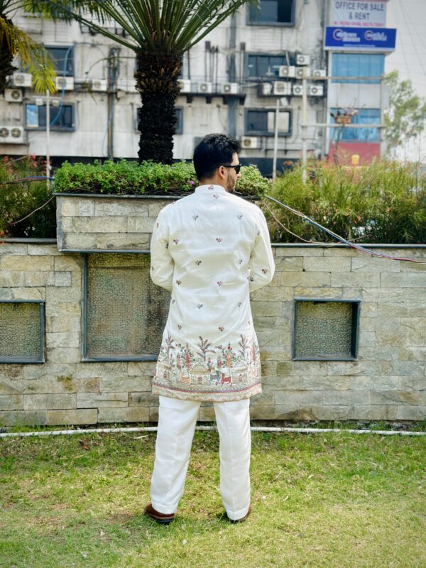 White multi color kurta