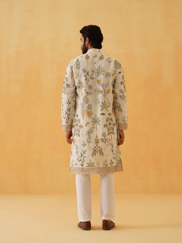 cream georgette kurta - Image 4