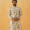 Cream georgette kurta