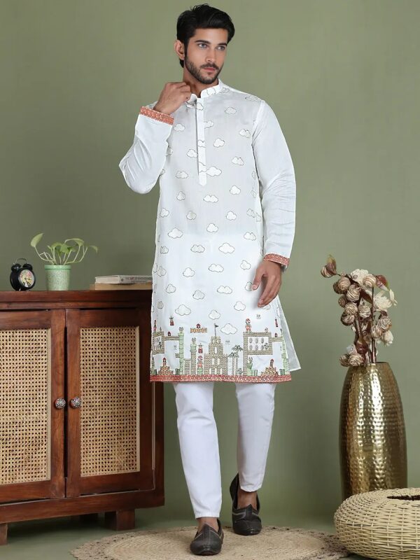 Embroidered mario kurta - Image 2
