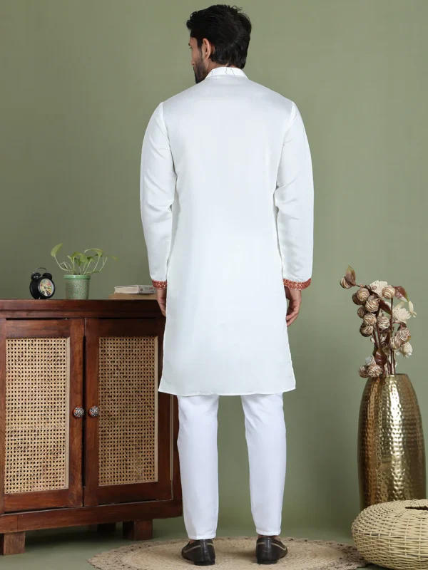 Embroidered mario kurta