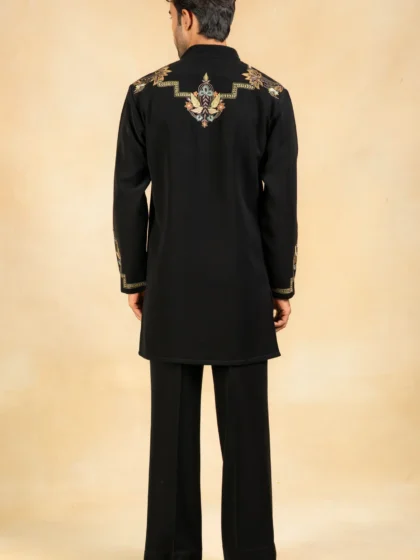 Black Embroidered kapil sharma Kurta Set