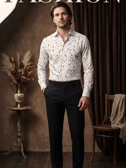 printed shirt for menPrint Cotton Shirt